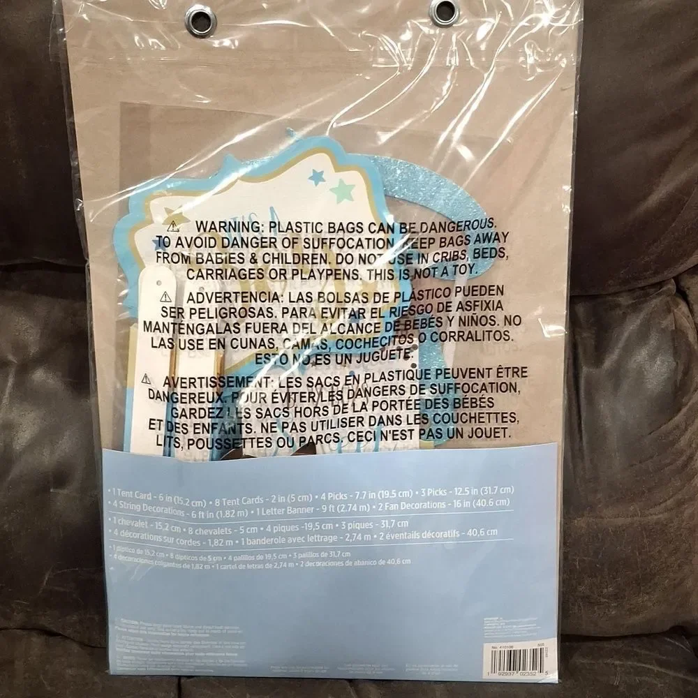 Baby Boy Baby Shower Backdrop & Decorating Kit Decorations